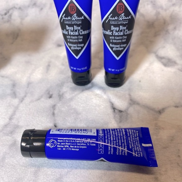 Jack Black Trio Deep Dive Glycolic Facial Cleanser Gift Set, NEW - 3 x 14 ml - Picture 4 of 7
